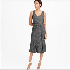J Crew belted herringbone dress size 4